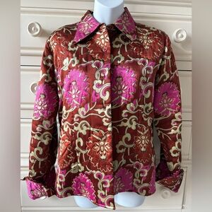Cathrine Malandrino silk brocade Floral Patterned Women's Top